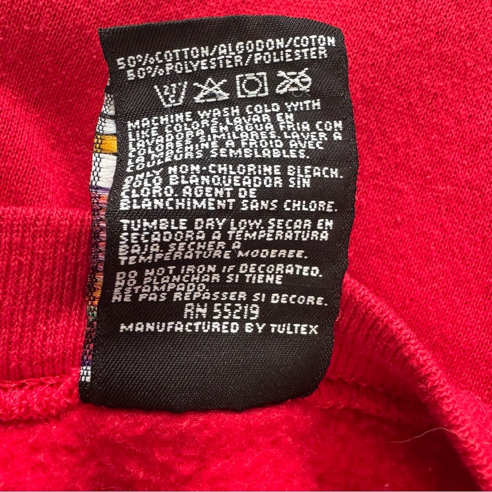 Disney Mickey Unlimited Jerry Leigh Sweatshirt XL Red Vintage 90s Tultex - Picture 8 of 10